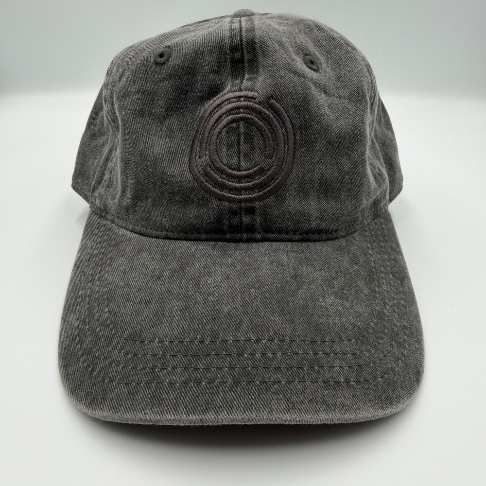Authentic Pigment Washed Black Cotton Baseball Cap Adjustable Dad Hat Charcoal